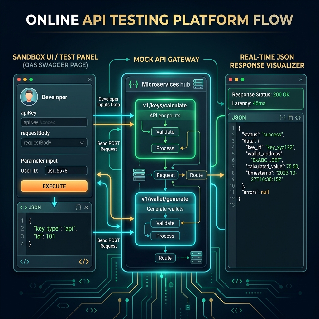 Online API Testing Platform Flow